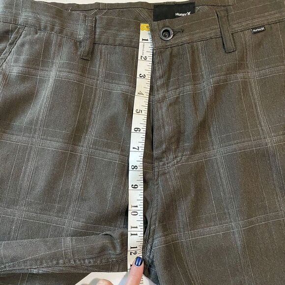HURLEY Mens Chino Shorts Size 36 (Tag Says 34) Gray Striped - Picture 7 of 11